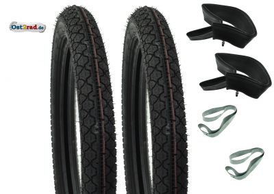 Reifensatz Heidenau 2,75-16 K36 mit Schlauch VEE Rubber + Band