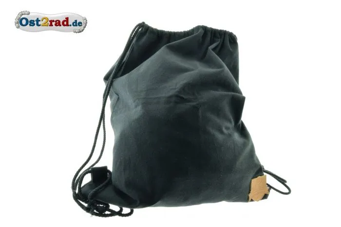 Retro-Sportbeutel Simson schwarz Laderpatch aus Baumwolle