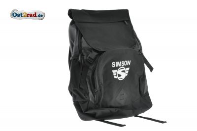 Rucksack schwarz-grau mit SIMSON Logo weiß