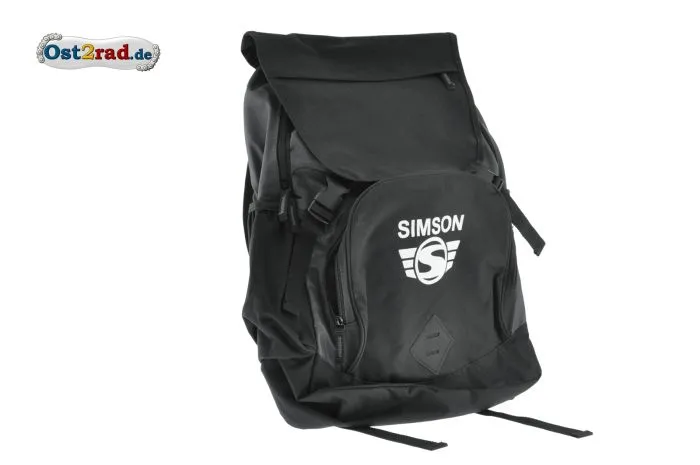 Rucksack schwarz-grau mit SIMSON Logo weiß