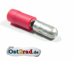 4mm round plug, red