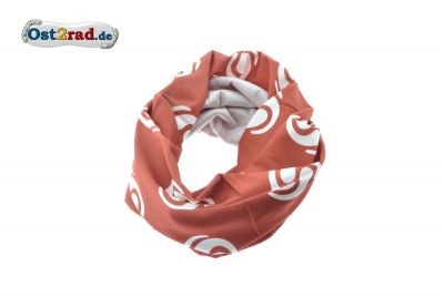 Foulard tubulaire Multifonction Logo Wirbell rouge flammé-blanc