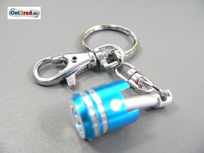 Schlüsselanhänger Kolben blau