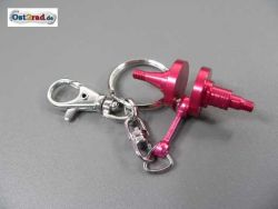 Schlüsselanhänger Kurbelwelle rot
