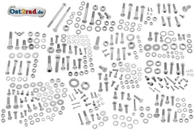 Kit de vis complet pour partie cycle MZ ETZ 251 acier inoxydable