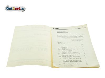 Serviceinformation FRANZÖSISCH Reparaturhandbuch Vergaser BVF 30N3-1