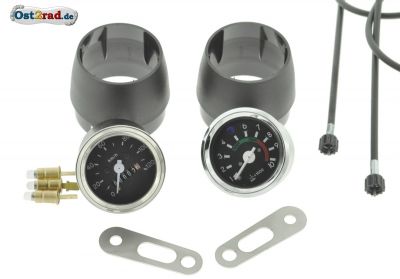 Set Tacho Drehzahlmesser Hüllen Halterung für Simson S70 S51, 6V