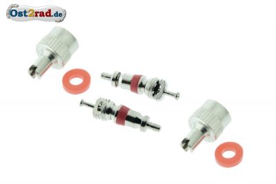 SET obus valves avec capuchons et outil d'extraction pour pneus MZ Simson Jawa