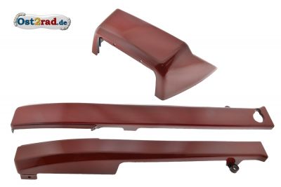 SET Verkleidung Plastik rot Sitzbank Jawa 638 639