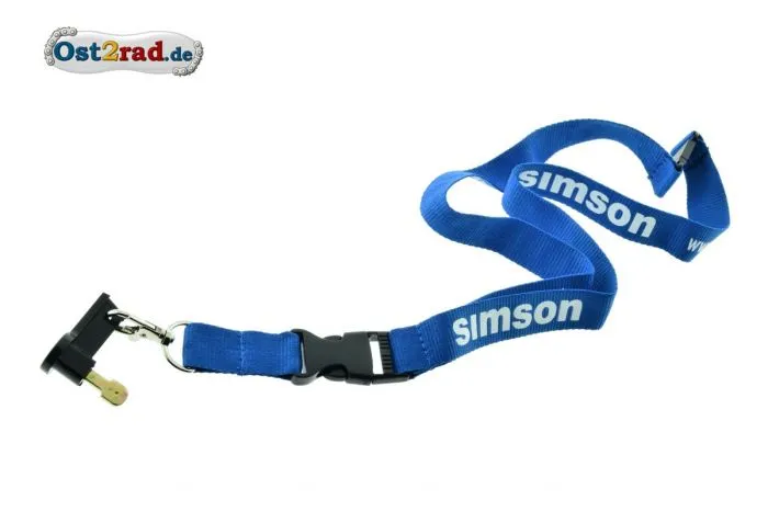 Set Zündschlüssel mit Befestigungsbohrung und Schlüsselband Simson