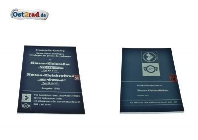 Set Ersatzteilkatalog KR51/1 + Reparaturhandbuch SIMSON Kleinkrafträder