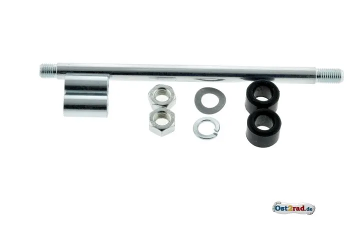 SET Schwingenbolzen für SIMSON S50 S51 S53, GUMMI-Buchsen