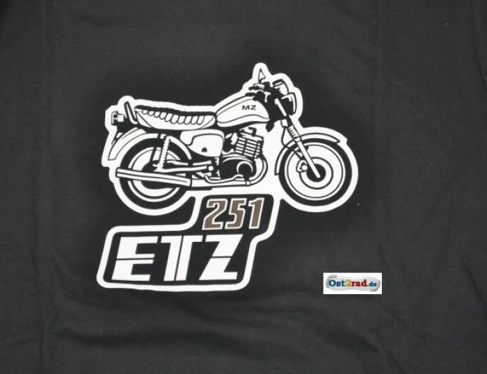 T-Shirt passend für MZ ETZ 251 schwarz