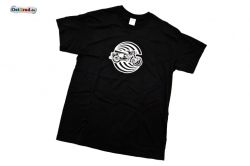 T-shirt noir motif ETS 250 avec spirales