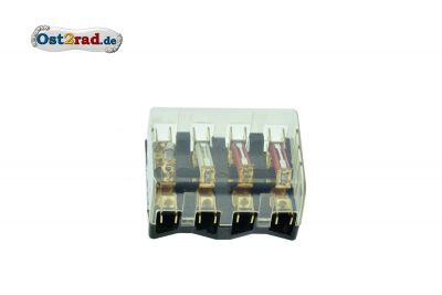 Fuse box 4-fold for round fuses