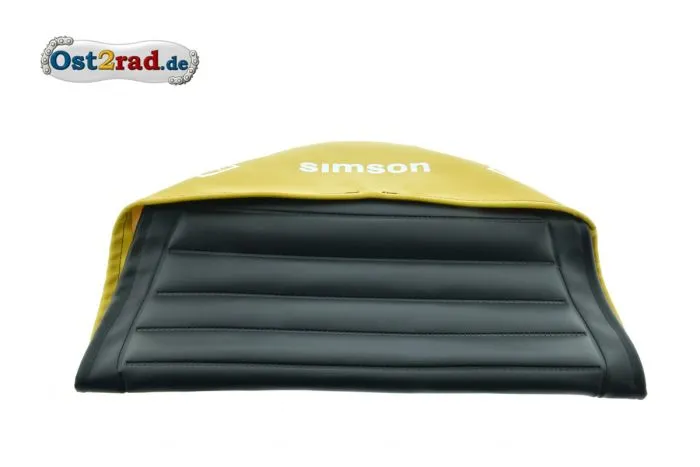Sitzbankbezug strukturiert Simson S51 schwarz-gelb
