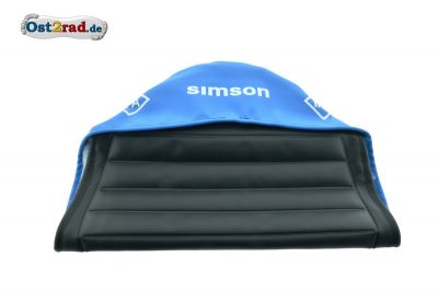 Sitzbezug strukturiert schwarz-blau Simson Enduro