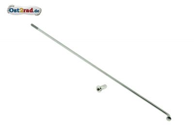 Speiche inkl. Nippel 220mm M3,5 Edelstahl Halbnabe RT 125/2 - Deutsche Produktion