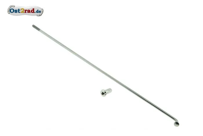 Speiche inkl. Nippel 220mm M3,5 Edelstahl Halbnabe RT 125/2 - Deutsche Produktion