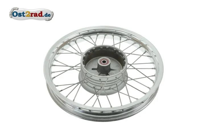 Speichenrad hinten komplett für MZ ETZ 250 Alu - Edelstahl