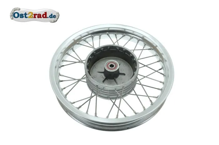 Speichenrad hinten komplett für MZ TS250/0 250/1 Alu - Edelstahl