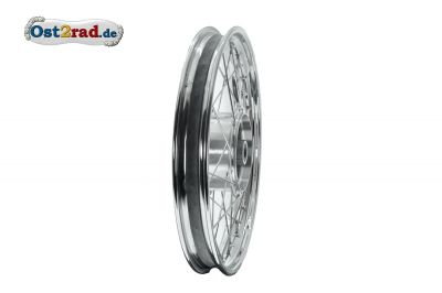 Speichenrad 1,5x16 Zoll Felge CHROM Speichen CHROM Simson + Tuning-Radnabe