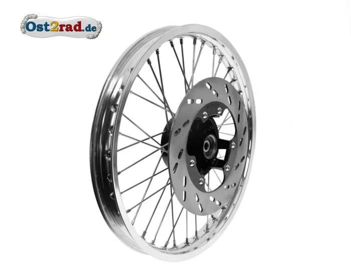 Speichenrad 2.WAHL CHROM, komplett Scheibenbremse ETZ 125 150 250 251