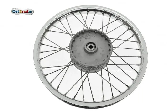 Speichenrad RT125-3 vorn Alu - Edelstahl komplett