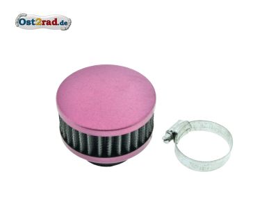 Sportluftfilter himbeerfarben 28-34mm, flach
