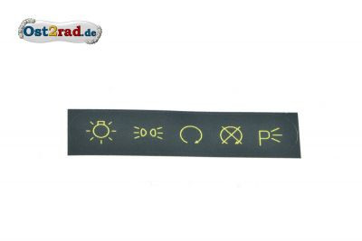 Plaque symbole support d'instrument noir jaune ETZ 125 150 250 251