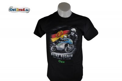 T-Shirt schwarz Rennfahrer Heinz Rosner