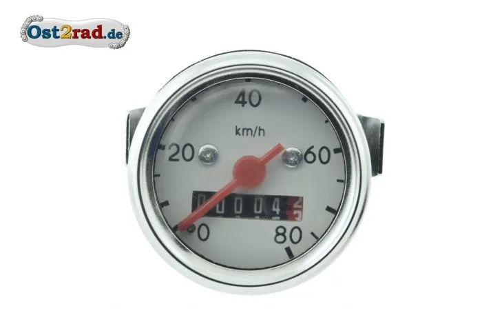 Tacho mit Beleuchtung für KR51 Schwalbe Star Habicht Sperber, 80km/h, 48mm, 12V