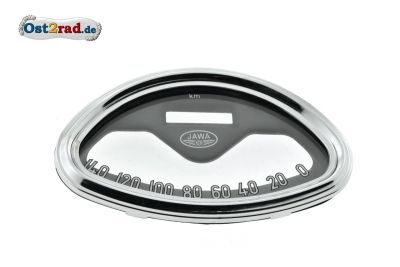Tachoscheibenset 4-teilig oval JAWA Panelka 140km/h