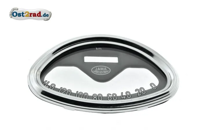 Tachoscheibenset 4-teilig oval JAWA Panelka 140km/h