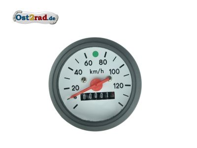 Tachometer 120 für Simson S51 S70 60mm Blatt WEIß-schwarzer Ring