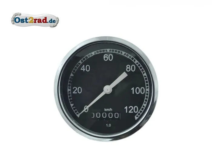 Tachometer AWO EMW IFA BK350 bis 120 mit CHROMRING
