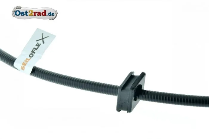 Tachowelle für MZ ETS 250 1075mm schwarz, mit Gummitülle, SEILOFLEX