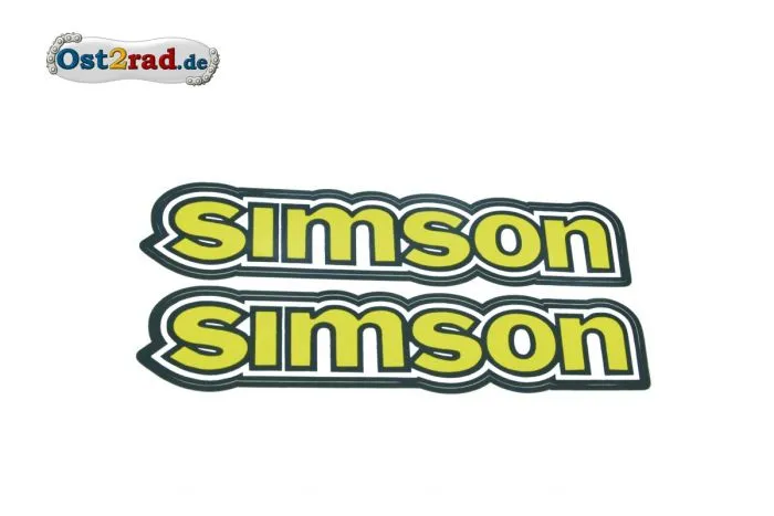 Tankaufkleber PAAR für Simson S50 gelb