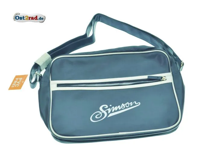 Umhängetasche blau Aufdruck SIMSON Logo alt