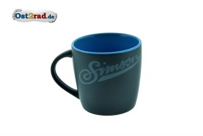 Tasse schwarz - blau Simson