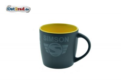 Tasse noire mate - jaune SIMSON