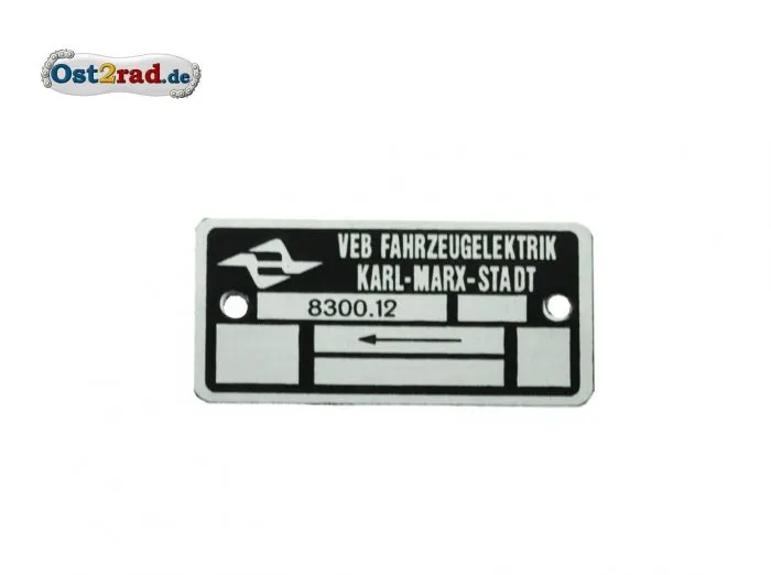 Typenschild Magnetzünder SIMSON AWO 425