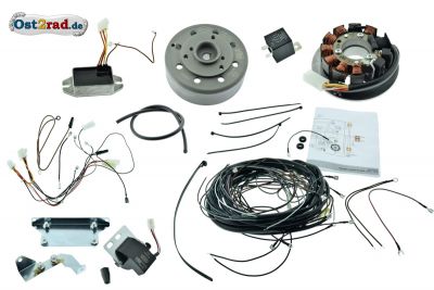 Vape Zündung 3 mit Kabelbaum für Simson S51 S50, 12V 100W