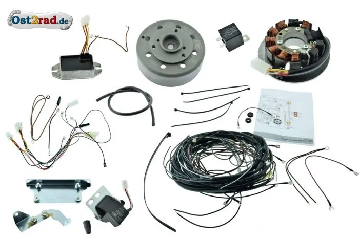 Vape Zündung 3 mit Kabelbaum für Simson S51 S50, 12V 100W