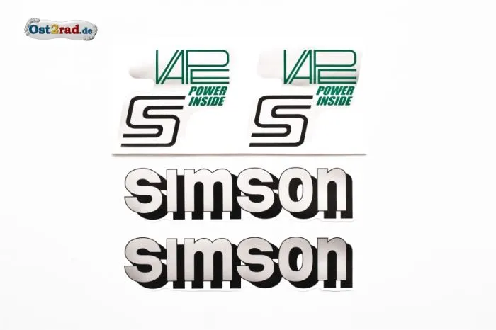 Aufklebersatz SIMSON VAPE POWER INSIDE silber-schwarz-grün