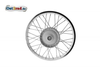 Speichenrad ES TS 125 150 vorn Alu - Edelstahl komplett