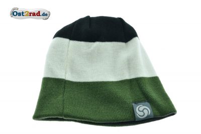Wintermütze Beanie zum Wenden zweifarbig mit Simson Schriftzug