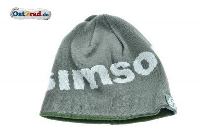 Wintermütze Beanie zum Wenden zweifarbig mit Simson Schriftzug