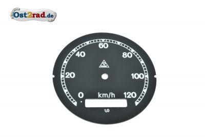Ziffernblatt Tacho Aluminium AWO BK350 BMW EMW - 120km/h
