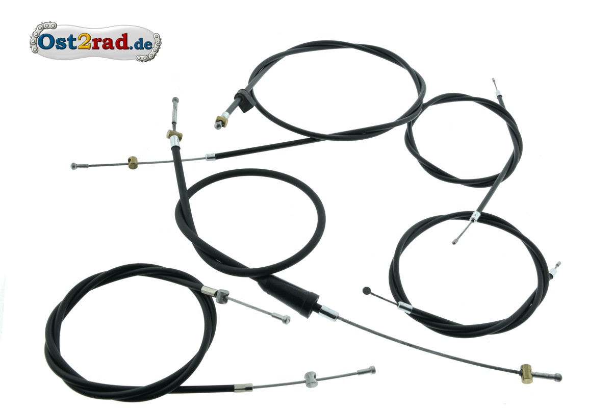 Set Di 4 Treni Bowden Per MZ ETZ125 E ETZ150, Produzione Europea - Nuovo